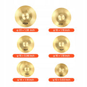 VEVOR DRUM CYMBAL SET 6 PIECES HIHAT CRASH RIDE SPLASH