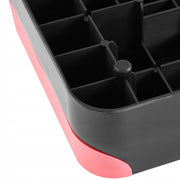 VEVOR AEROBIC STEPPER ADJUSTABLE 3 LEVELS NON-SLIP RED