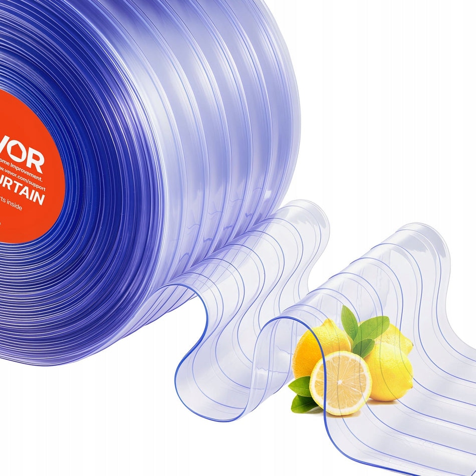 VEVOR PROFESSIONAL PVC STRIP CURTAIN 45 72M X 30CM CLEAR STRONG