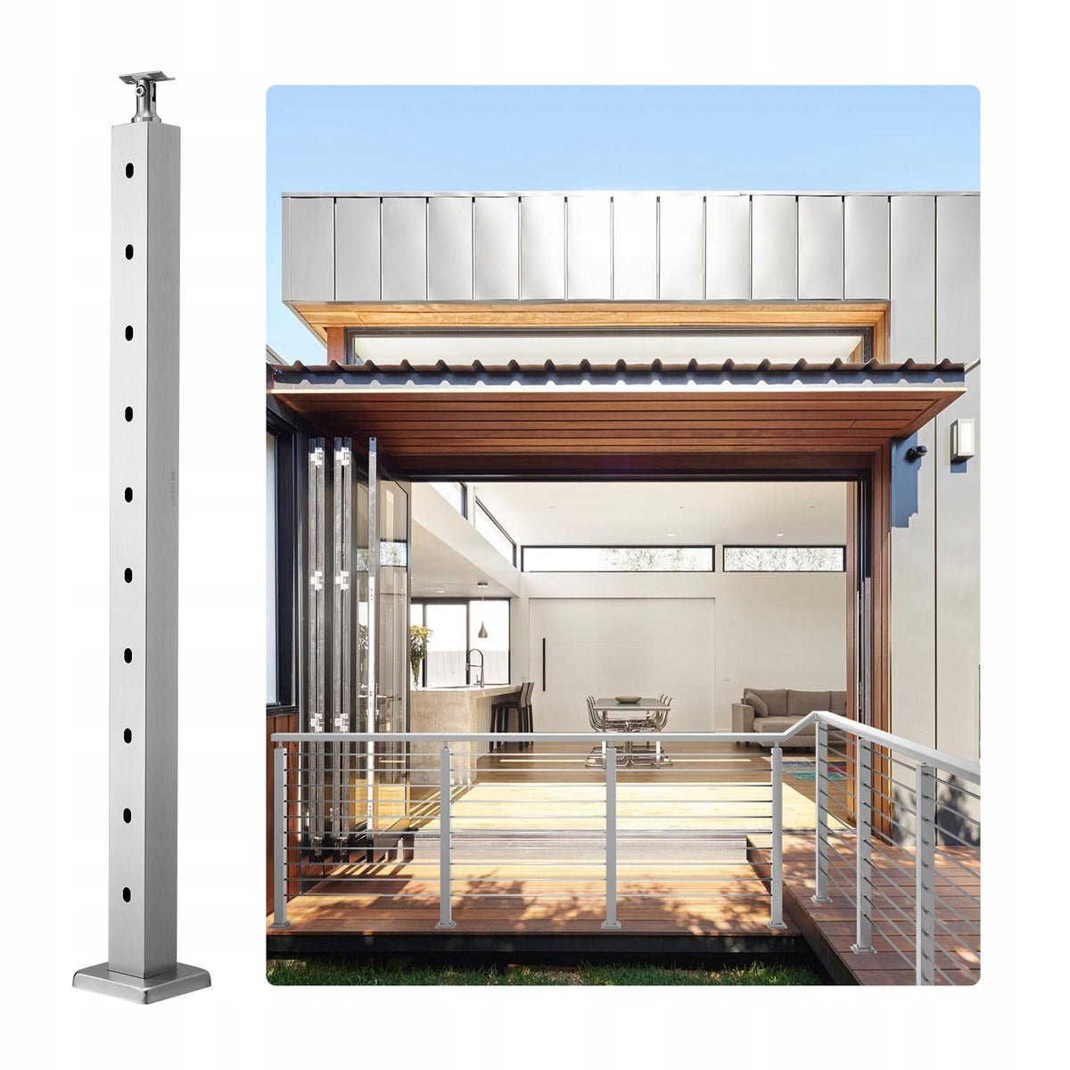 VEVOR Professional 36 Inch Stainless Steel Cable Railing Posts 10