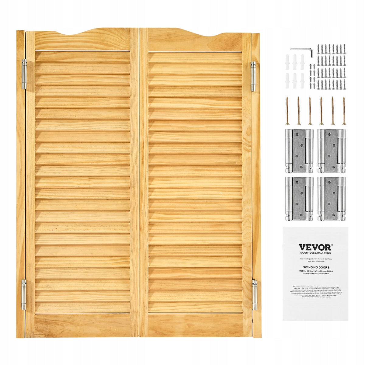 VEVOR SALOON SWING DOOR 907X28X1060 MM PINEWOOD COMPLETE
