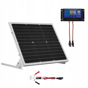VEVOR 12V 50W Monocrystalline Solar Panel Kit with MPPT