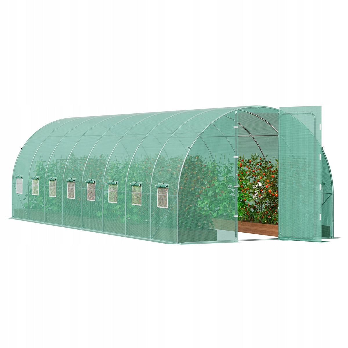 VEVOR TUNNEL GREENHOUSE 27.4X9.5X7.4 FEET STRONG GALVANIZED FRAME PE COVER