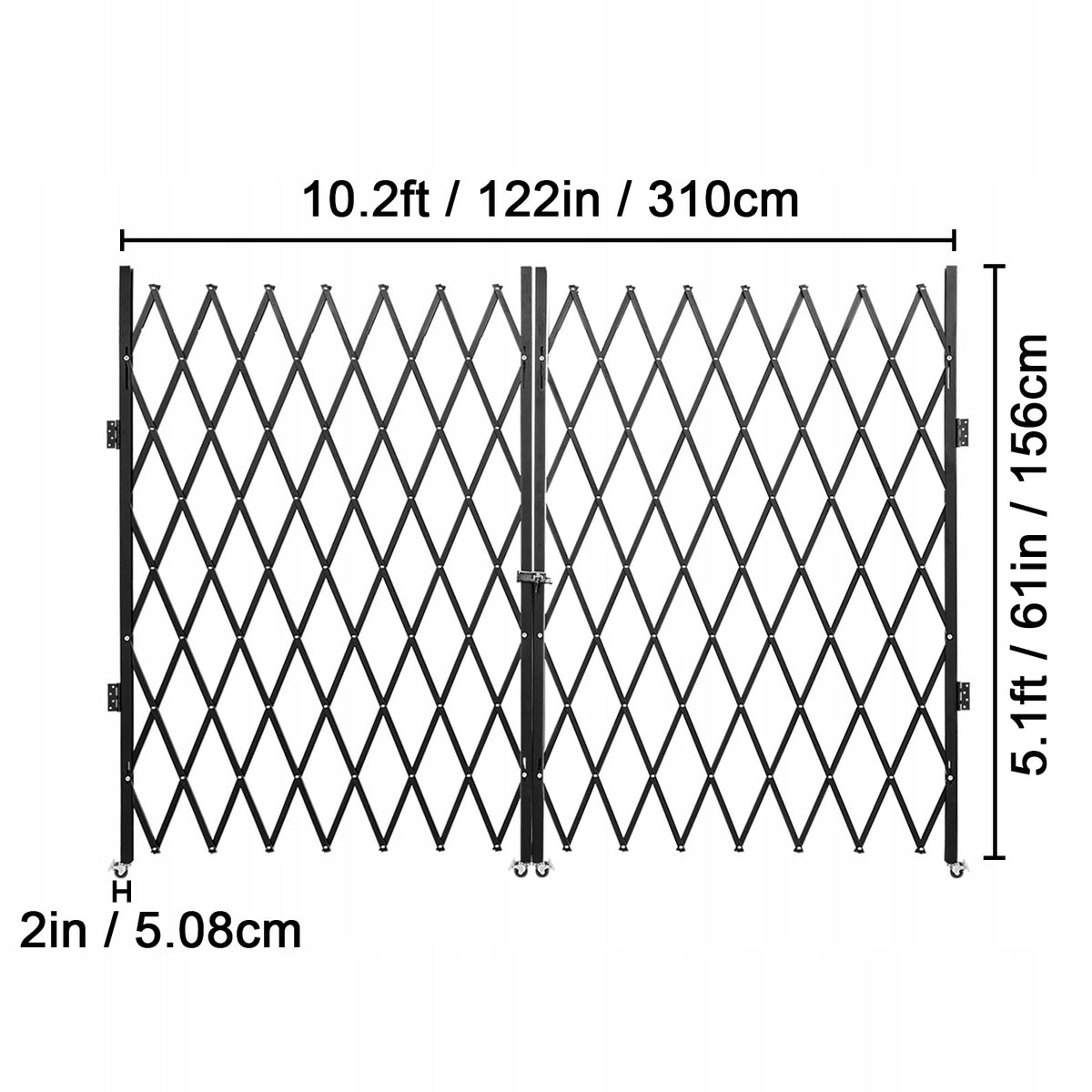 VEVOR PROFESSIONAL DOUBLE FOLDING SAFETY GATE 156X310 CM