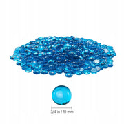 VEVOR FIREPROOF GLASS 9KG GLASS STONES MARINE BLUE 19MM