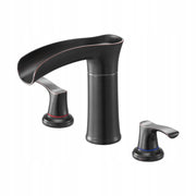VEVOR ROMAN TUB FAUCET 3-HOLE 2-HANDLE OIL-RUBBED BRONZE SOLID