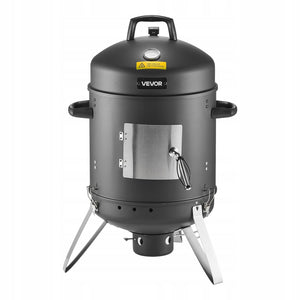VEVOR SMOKER BARREL 40 CM VERTICAL CHARCOAL GRILL SOLID THERMOMETER