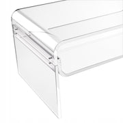 VEVOR TWO-TIER ACRYLIC COFFEE TABLE CLEAR STURDY 80X50X38CM