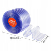 VEVOR PROFESSIONAL PVC STRIP CURTAIN 45 72M X 30CM CLEAR STRONG
