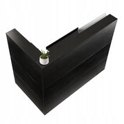 RECEPTION DESK VEVOR RECEPTION COUNTER L-SHAPED DRAWER STORAGE BLACK