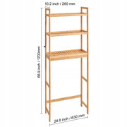 VEVOR OVER-THE-TOILET BAMBOO SHELF 3-TIER ADJUSTABLE STURDY ORGANIZER