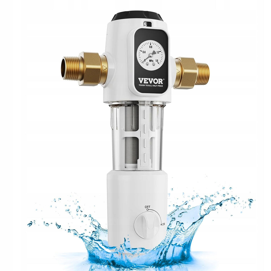 VEVOR 40 MICRON SPIN-DOWN SEDIMENT FILTER FOR WELL WATER 3/4 HEAVY DUTY