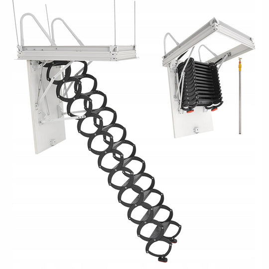 VEVOR PROFESSIONAL SCISSOR ATTIC LADDER 299.4 KG LOAD CAPACITY FOR CEILINGS