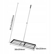 VEVOR 213 CM PROFESSIONAL LAWN LEVELING RAKE WITH HANDLE