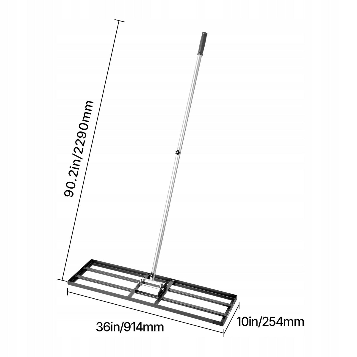 VEVOR 213 CM PROFESSIONAL LAWN LEVELING RAKE WITH HANDLE