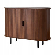 VEVOR KITCHEN CABINET WITH 2 SLIDING DOORS WALNUT BLACK STURDY