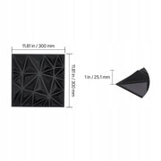 VEVOR 3D WALL PANELS 33 PCS 30X30 CM PVC DIAMOND MATTE BLACK PREMIUM