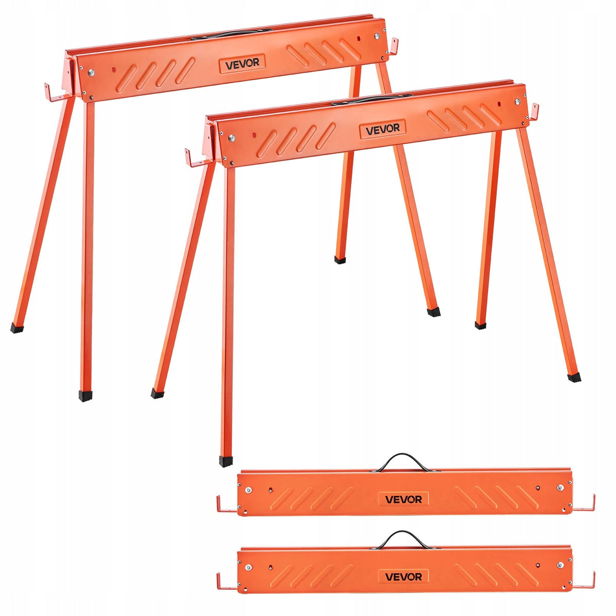 VEVOR TRESTLE WORK TABLES 2 PCS SAWHORSE 300 KG FOLDING