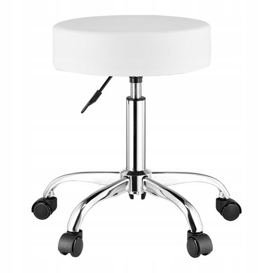 VEVOR ROTATING SADDLE STOOL 204KG ADJUSTABLE WHITE STRONG PREMIUM