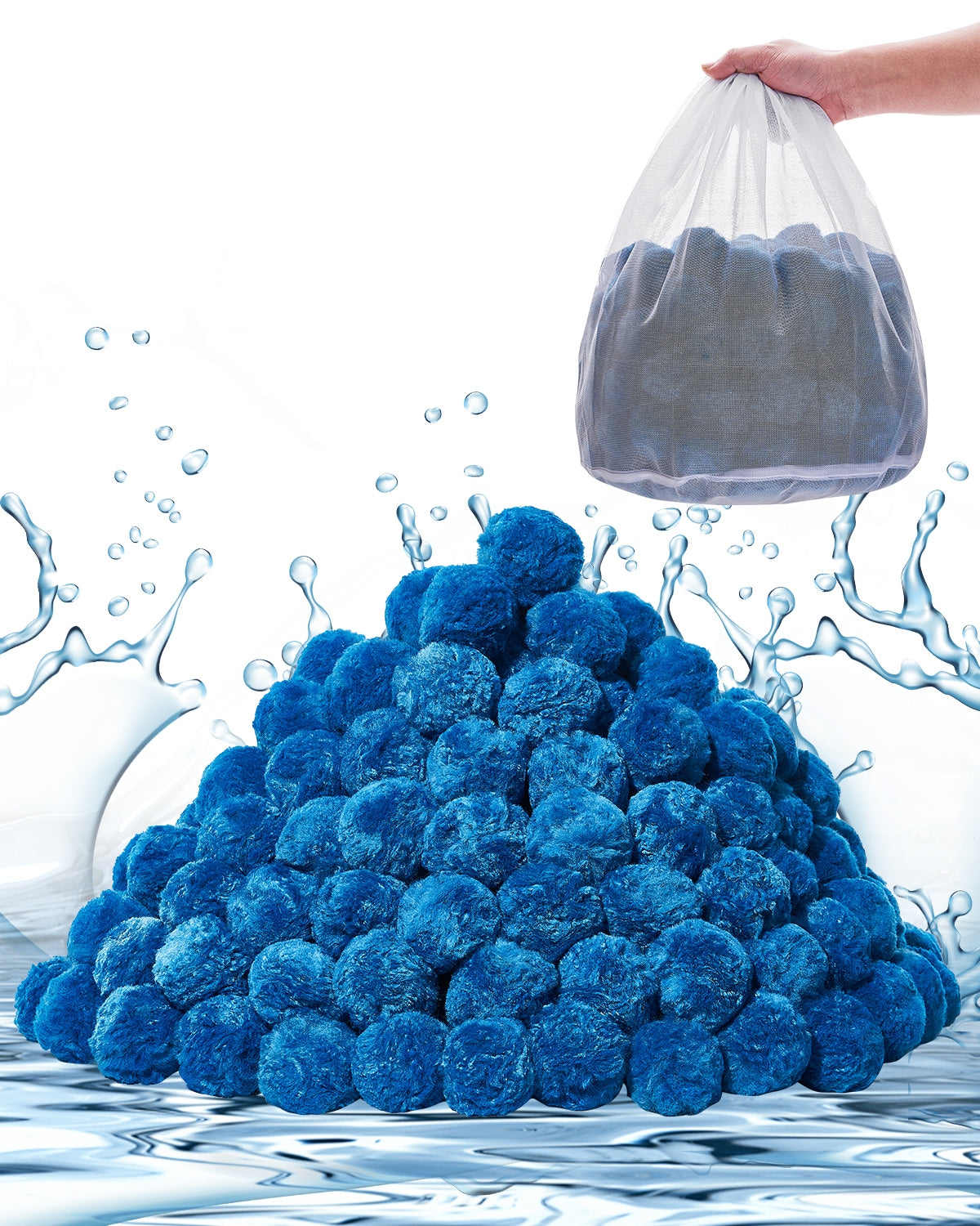 VEVOR FILTER BALLS FOR SAND FILTERS 1.42 KG PREMIUM BLUE