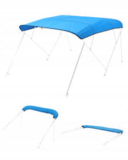 VEVOR BIMINI TOP BOAT COVER 4 BOW 600D WATERPROOF POLYESTER