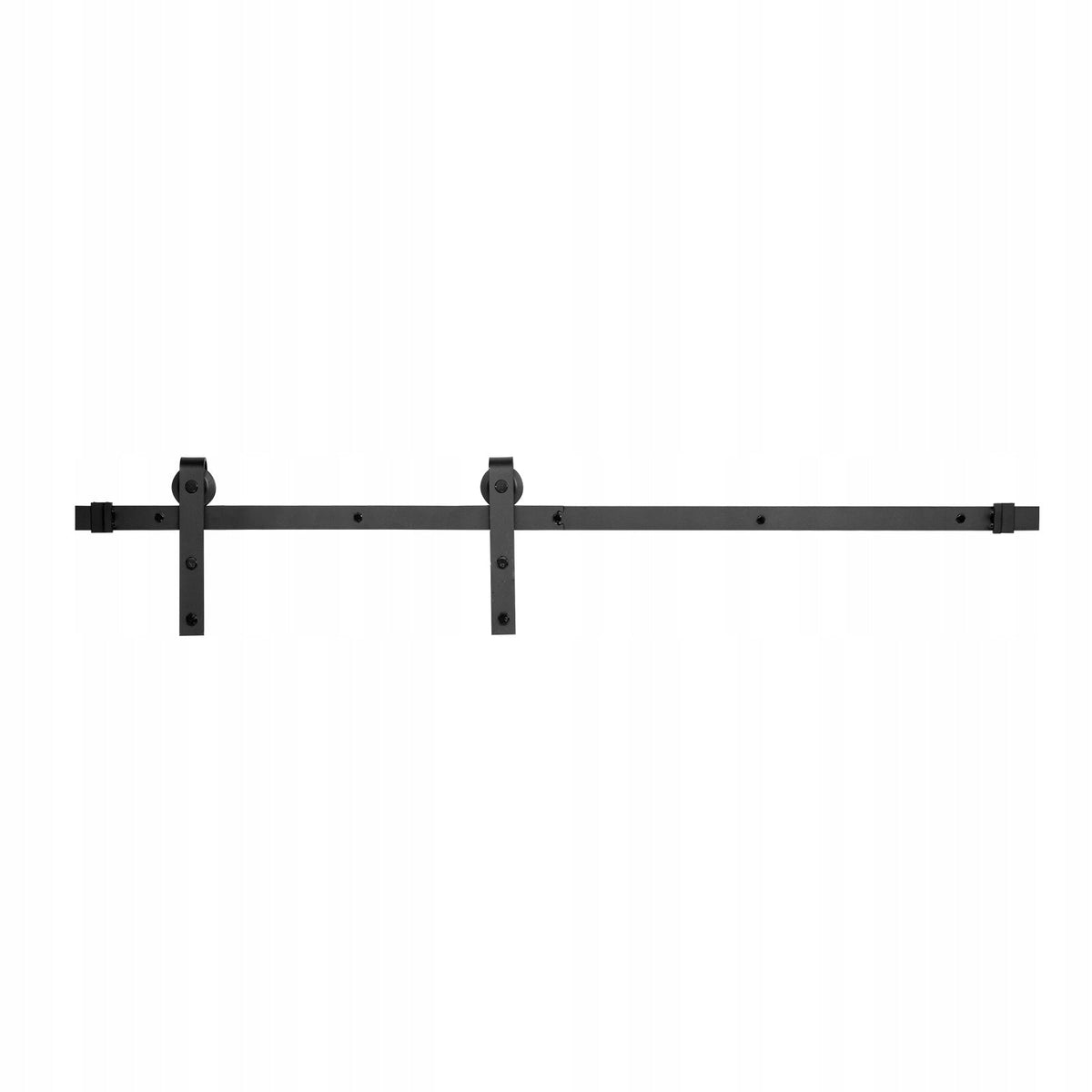 VEVOR 1.5M SLIDING DOOR SYSTEM 150KG LOAD CAPACITY BLACK STURDY COMPLETE SET