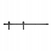 VEVOR 1.5M SLIDING DOOR SYSTEM 150KG LOAD CAPACITY BLACK STURDY COMPLETE SET
