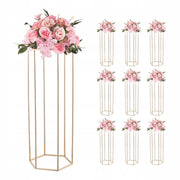 VEVOR PREMIUM WEDDING FLOWER STANDS 10 PCS 310X270X800 MM GOLD STURDY