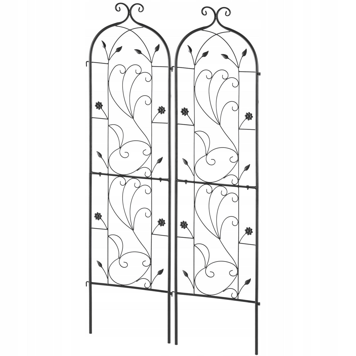VEVOR SET OF 2 RUSTPROOF METAL TRELLISES 38X152 CM FOR PLANTS
