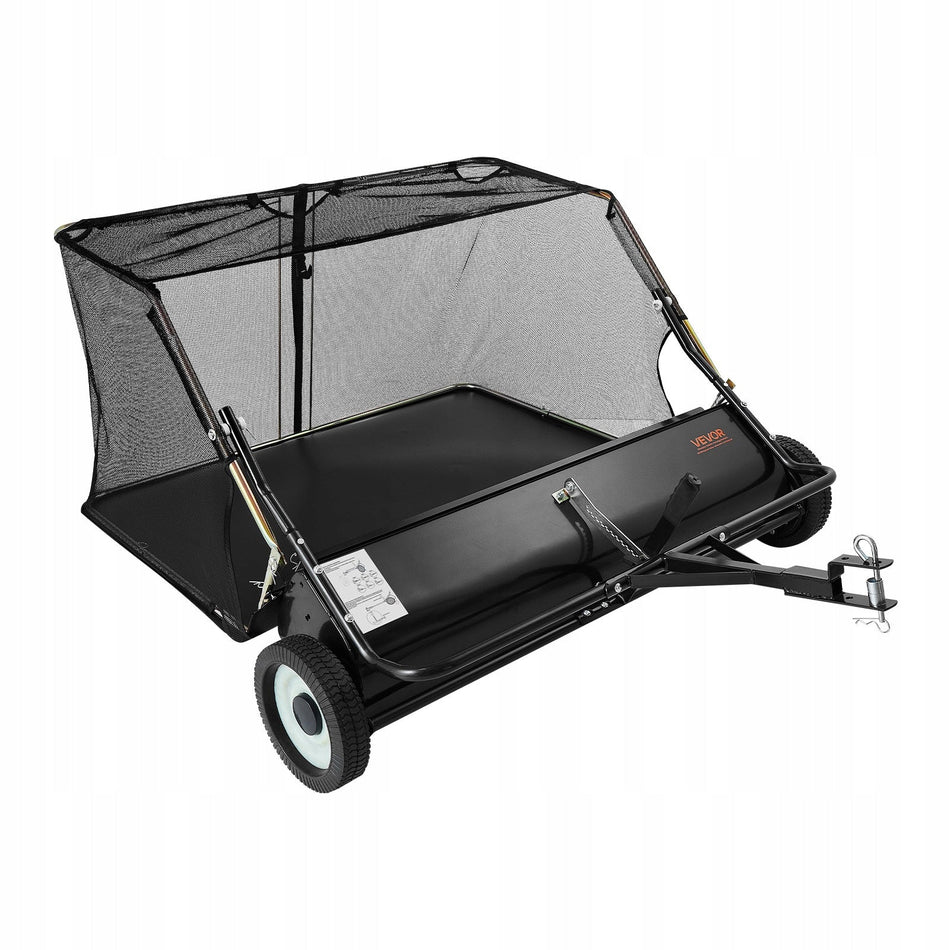 VEVOR PROFESSIONAL LAWN SWEEPER 48 INCH SWEEPING WIDTH LARGE BASKET 20