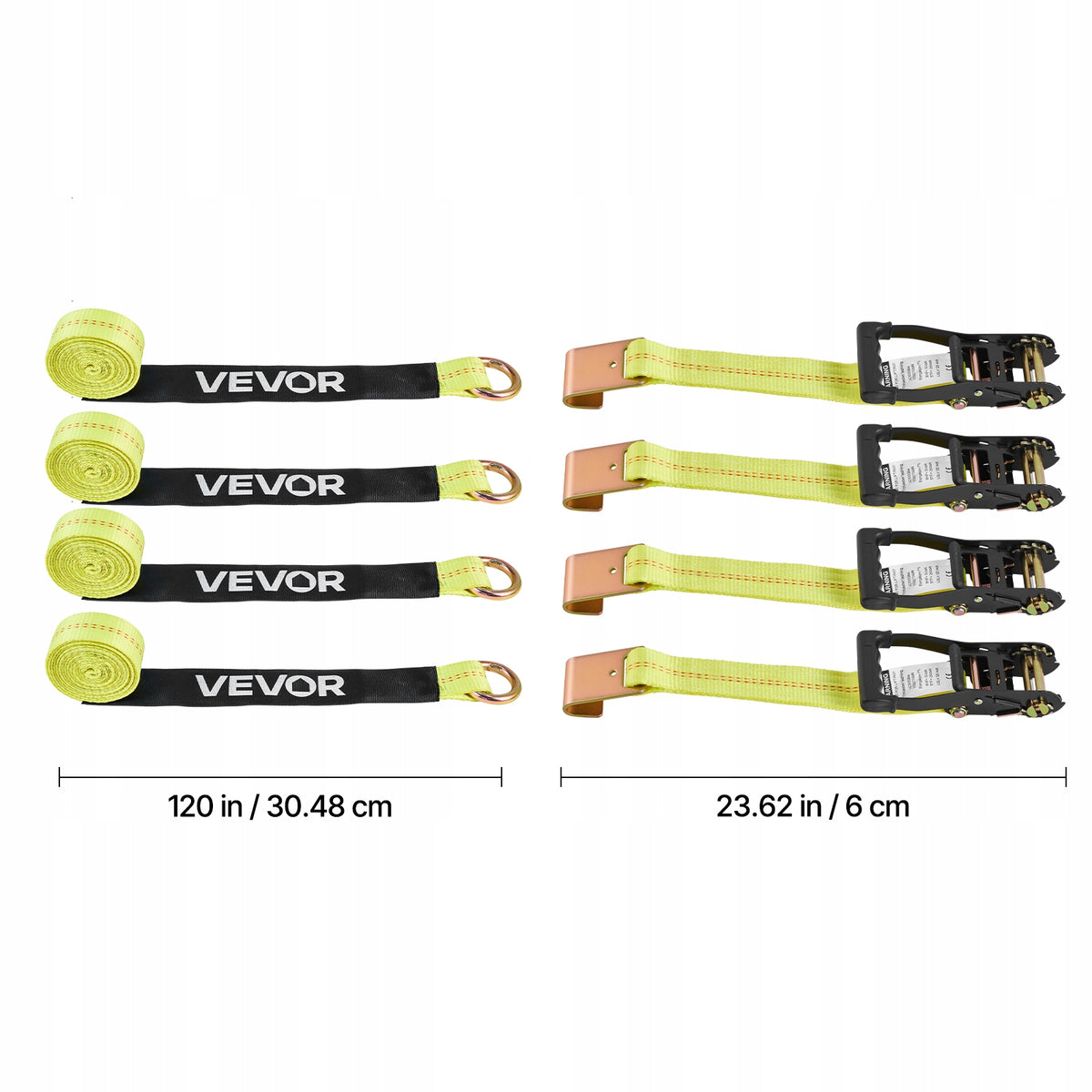 VEVOR WHEEL STRAP 50 8X3048 MM WITH FLAT HOOK STRONG AND DURABLE