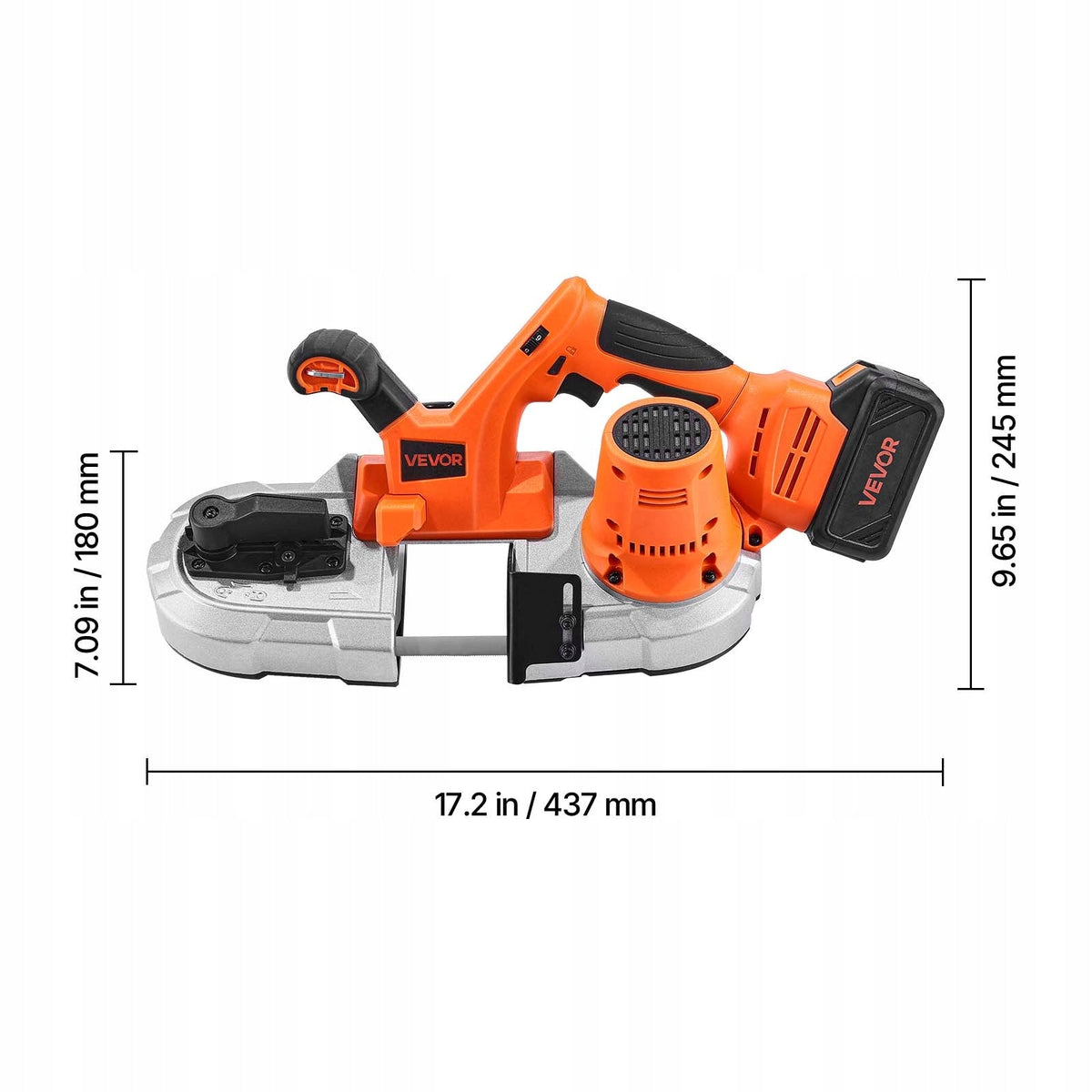 VEVOR 20V CORDLESS BAND SAW 65X65MM POWERFUL WITH LED LIGHT