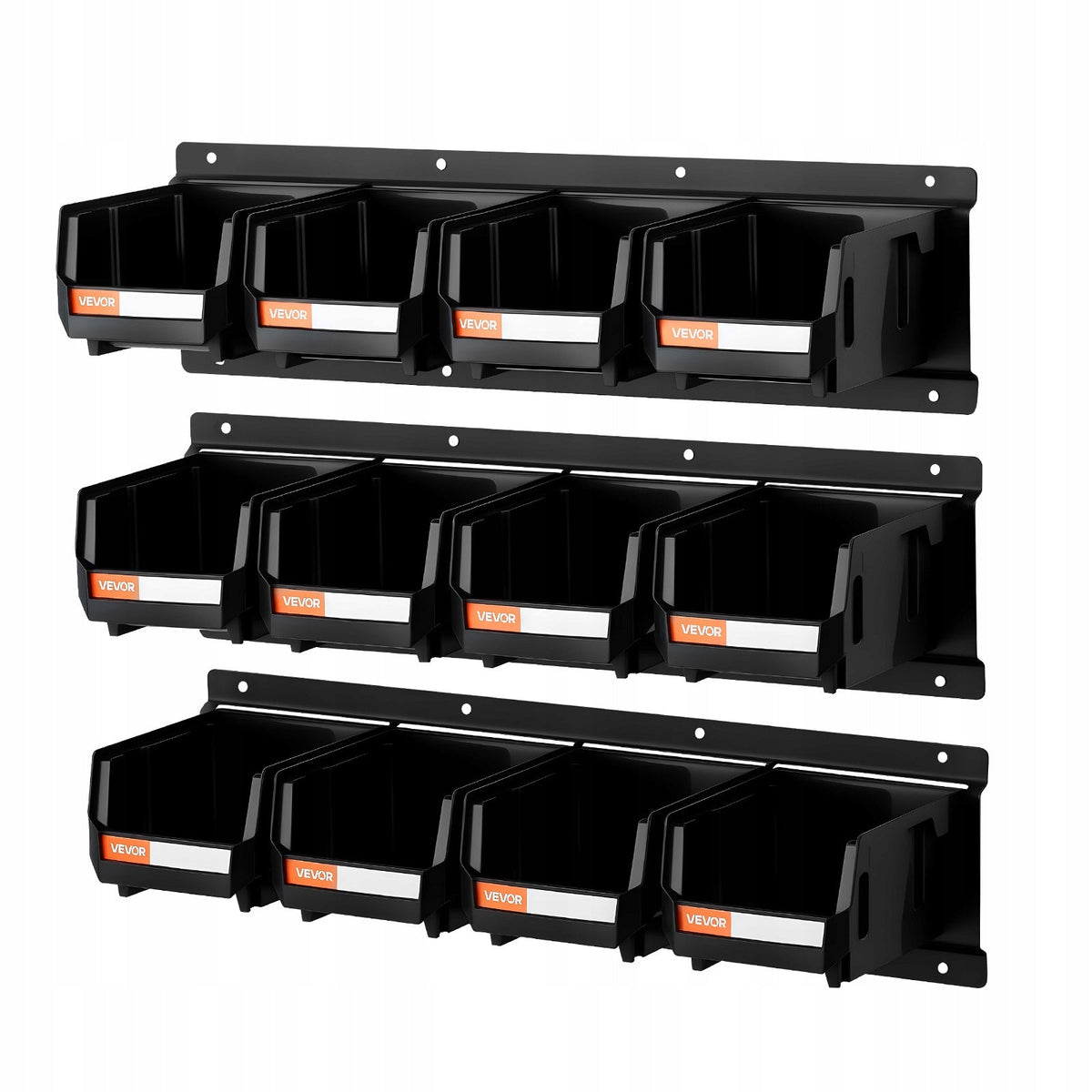 VEVOR HEAVY DUTY STACKABLE WALL BINS 12 PCS 137X105X75 MM