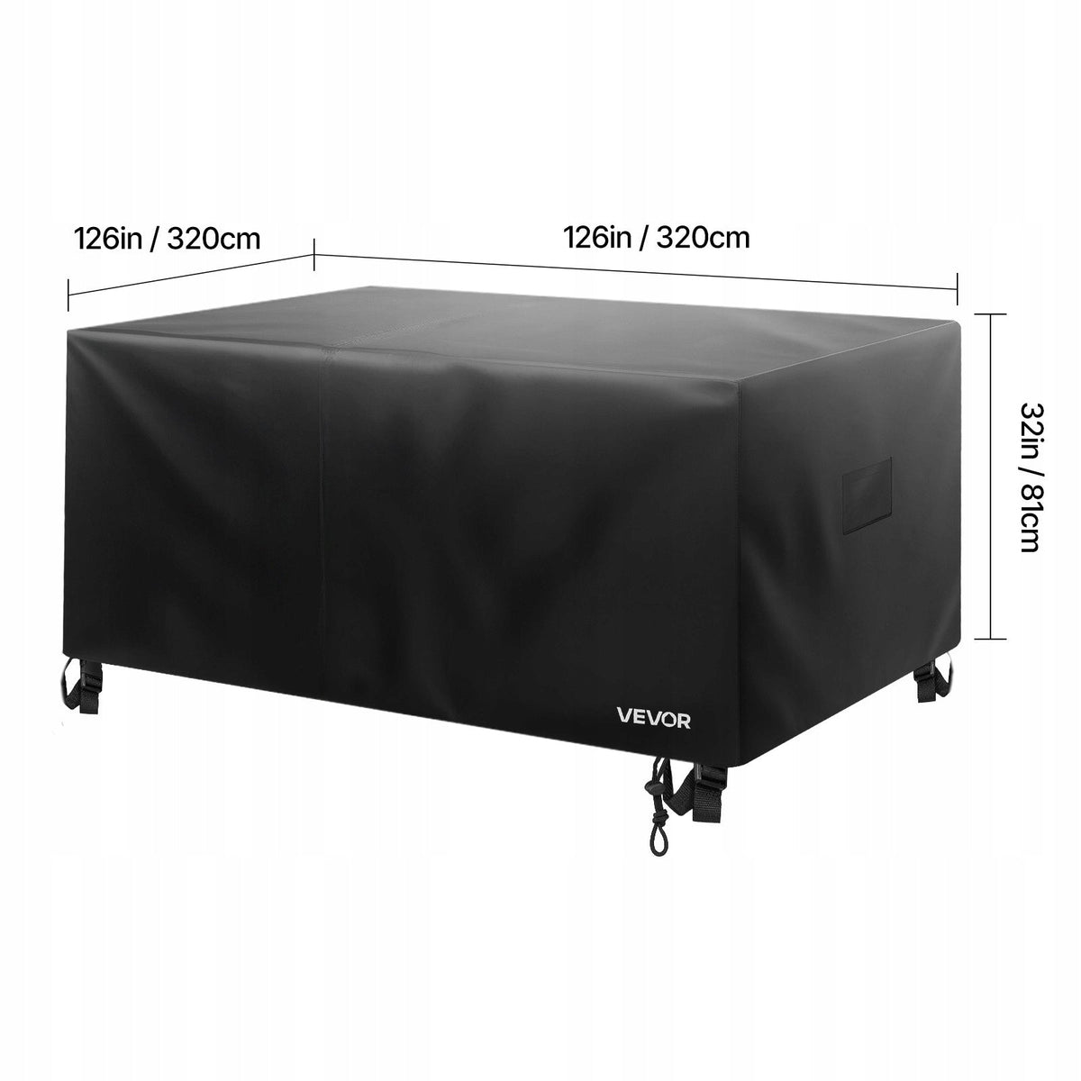 VEVOR OXFORD 420D WATERPROOF LARGE 320X320X81CM GARDEN FURNITURE COVER