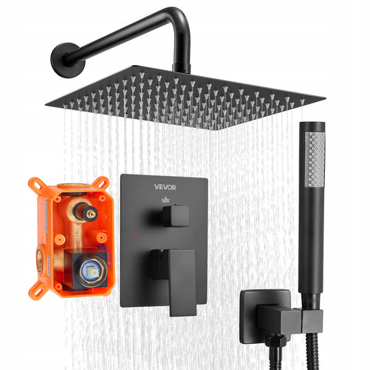 VEVOR PROFESSIONAL SHOWER FAUCET WITH 10 INCH SQUARE RAIN SHOWER HEAD