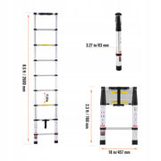 VEVOR 2.6M TELESCOPIC LADDER ALUMINUM EXTENSION STRONG LIGHTWEIGHT