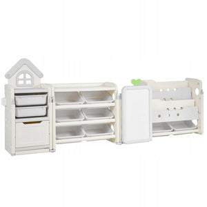 VEVOR HDPE 4-TIER TOY STORAGE SHELF WITH 10 BINS, STURDY AND SAFE