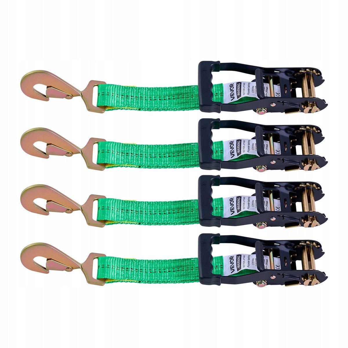 VEVOR PROFESSIONAL WHEEL TIE-DOWN STRAP 50.8X2438.4MM WITH SPRING HOOKS