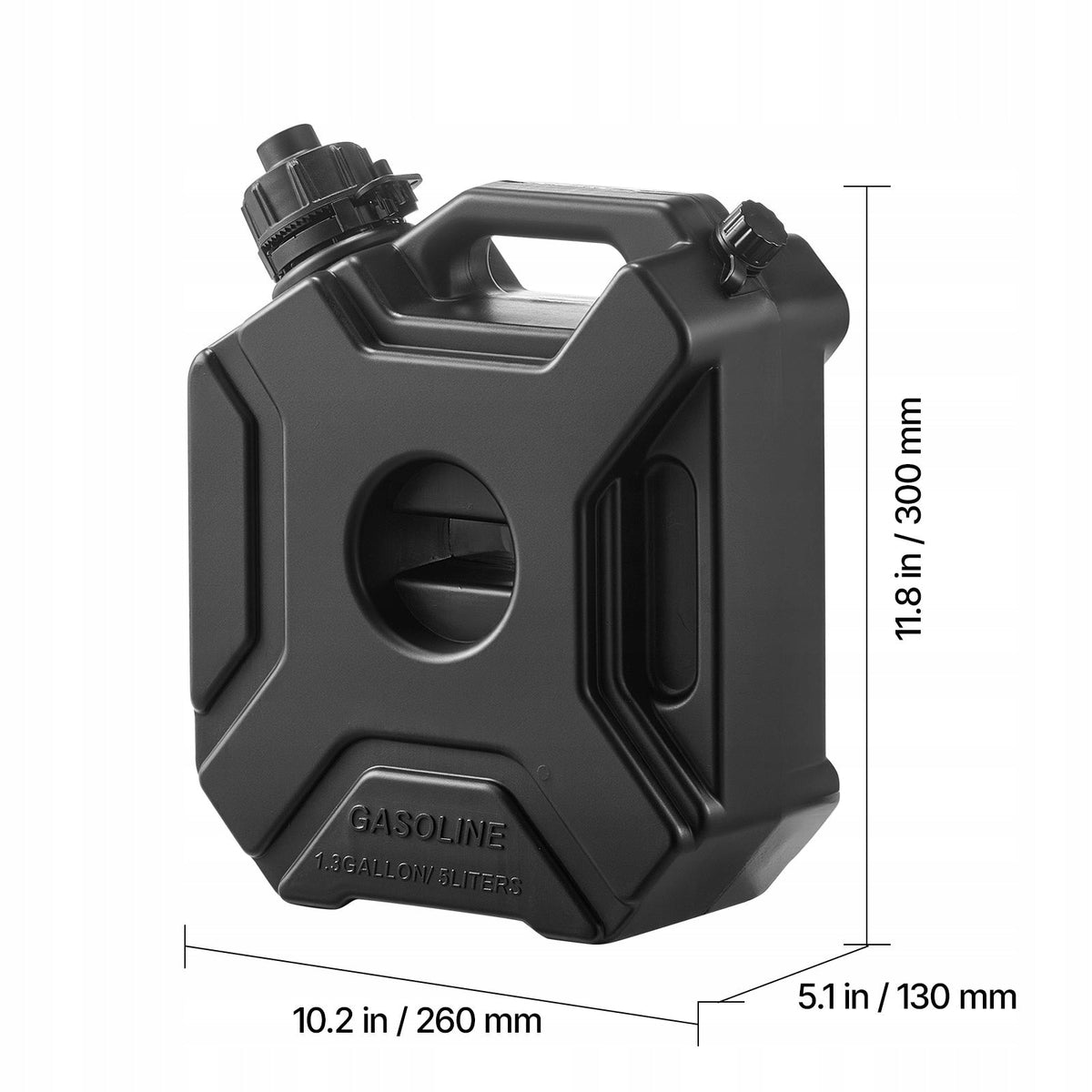 VEVOR 5L FUEL CANISTER STRONG WITH SPOUT LOCKABLE ANTI-THEFT HDPE