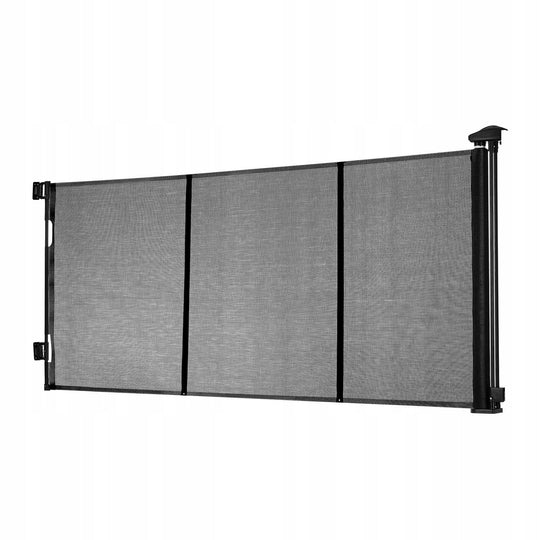 VEVOR RETRACTABLE STAIR GATE UP TO 310 CM FOR CHILDREN AND DOGS BLACK STRONG