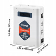 VEVOR 2000VA STEP-DOWN VOLTAGE CONVERTER 220V TO 110V WITH USB LCD POWERFUL