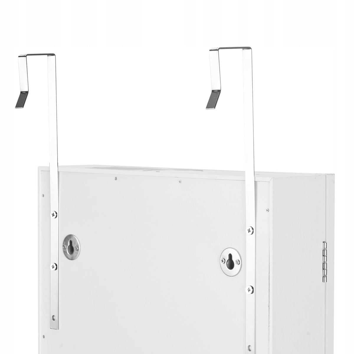 VEVOR STURDY LOCKABLE JEWELLERY CABINET WITH MIRROR 108 CM WHITE