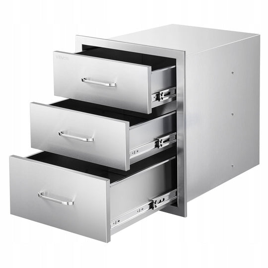 VEVOR 46X59X59 CM STAINLESS STEEL PROFESSIONAL OUTDOOR KITCHEN DRAWERS