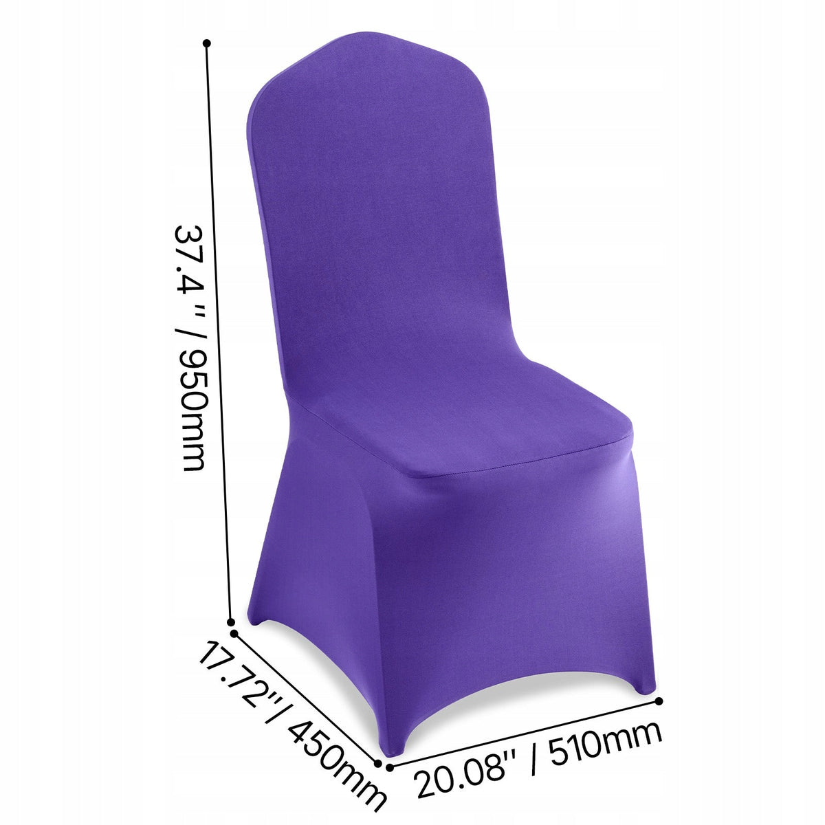 VEVOR CHAIR COVERS 50 PCS PURPLE STRETCH WASHABLE FOR PARTIES