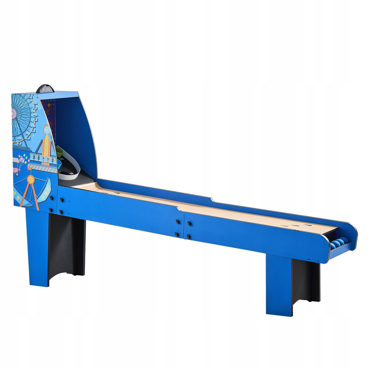 VEVOR 8 FT ROLL AND SCORE CLASSIC ARCADE GAME TABLE WITH ELECTRONIC SCORER