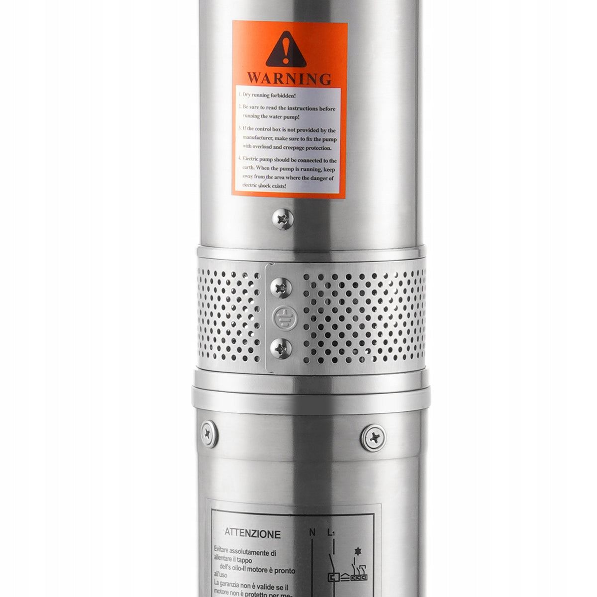 VEVOR 370W 230V 50HZ POWERFUL STAINLESS STEEL SUBMERSIBLE DEEP WELL PUMP