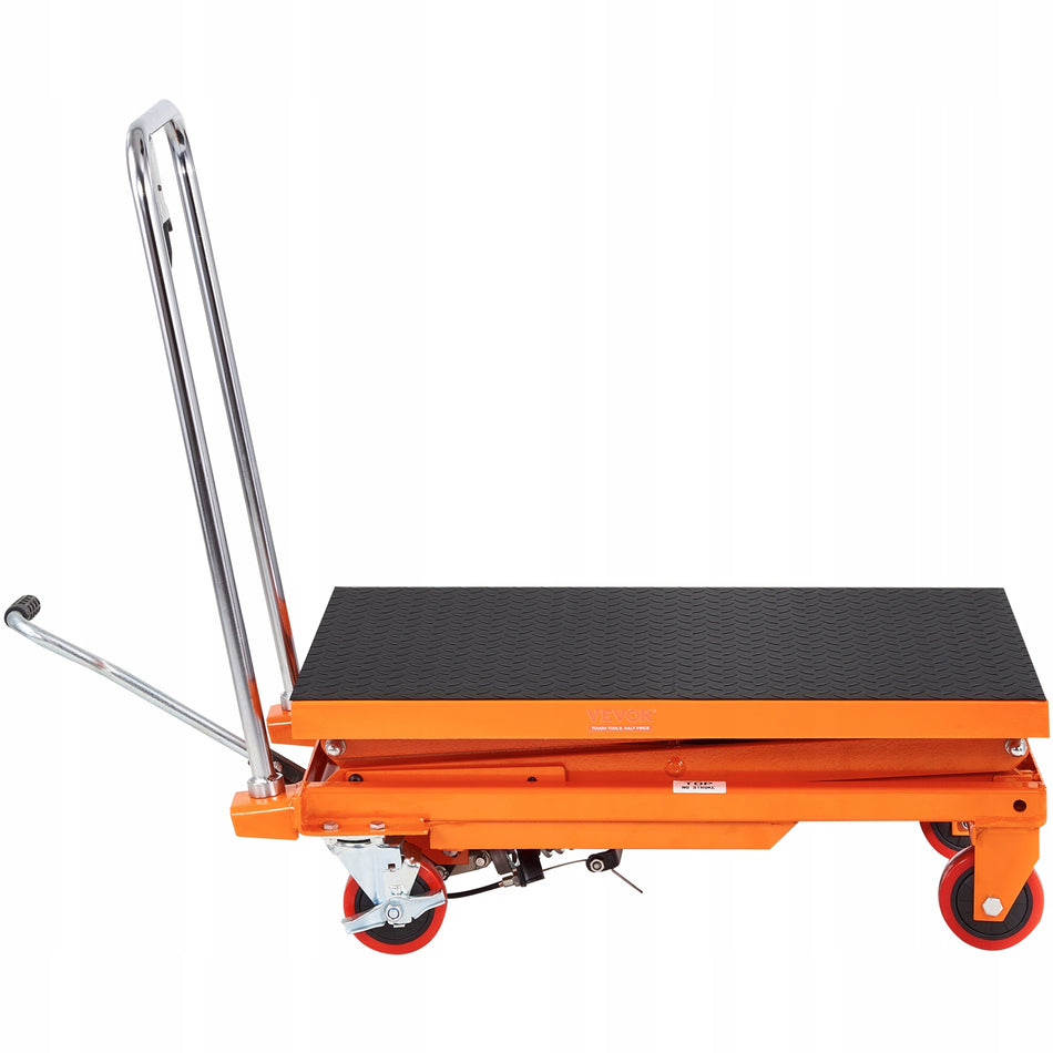 PROFESSIONAL HYDRAULIC PALLET TRUCK VEVOR TFD15 150KG 127CM 4 WHEELS