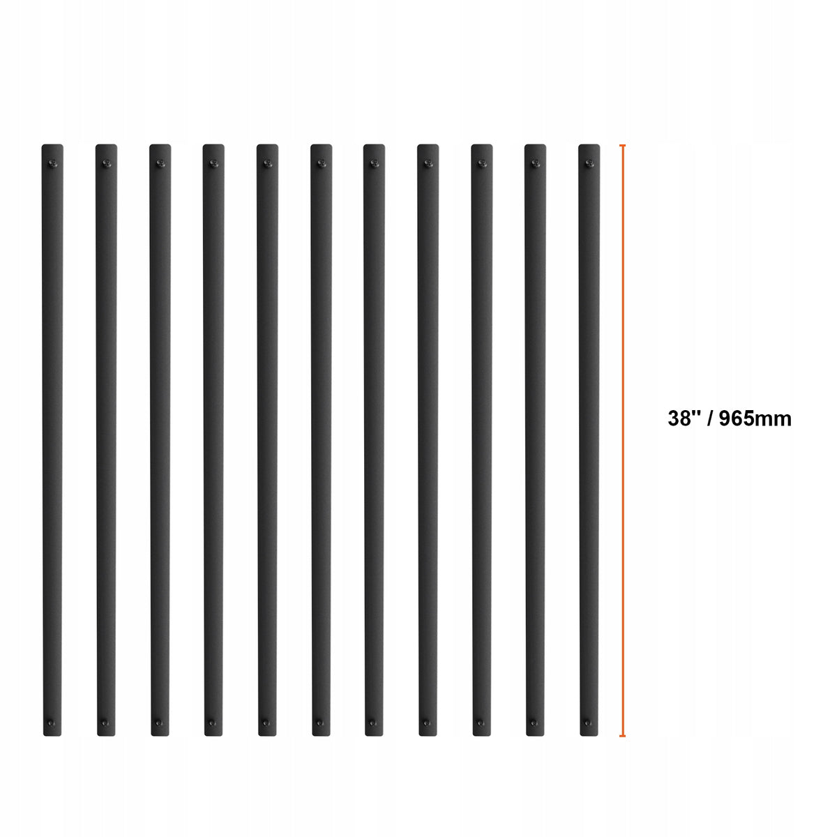 VEVOR METAL STAIR BALUSTERS 72 PCS 25X5.5X965MM FLAT DECORATIVE
