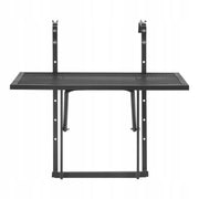 VEVOR FOLDING BALCONY HANGING TABLE 61X41 CM STRONG ADJUSTABLE RAIL MOUNTED