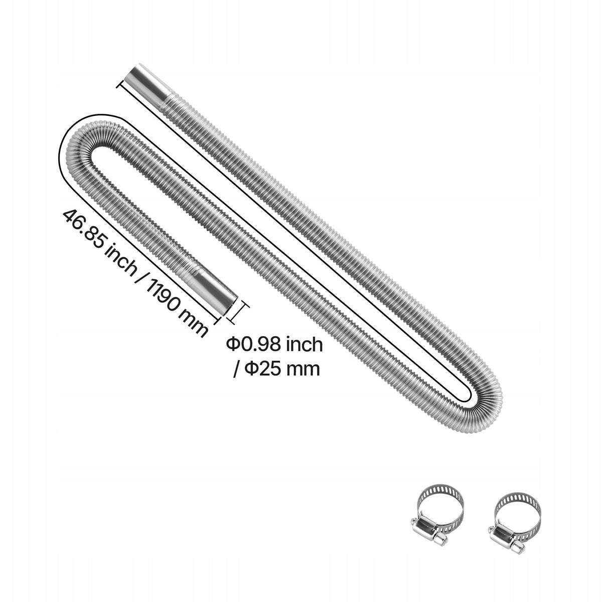 VEVOR EXHAUST PIPE FLEXIBLE EXHAUST HOSE FOR PARKING HEATER